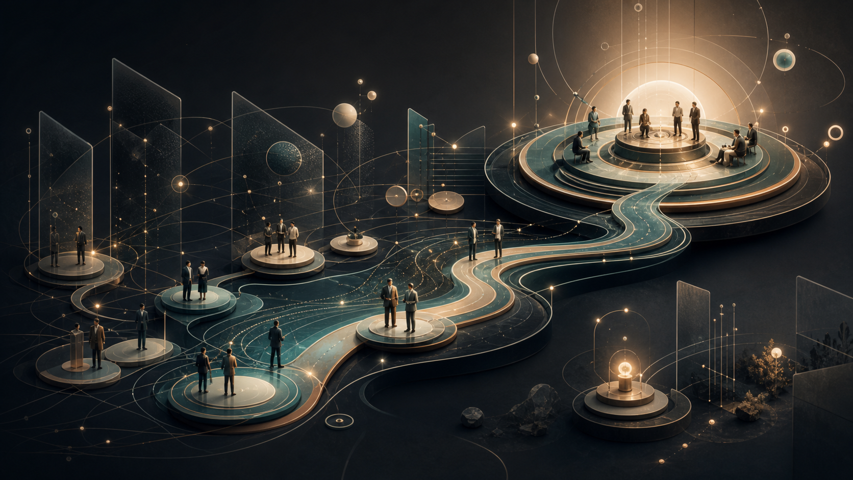 Structured mentorship pathway connecting experienced guides, emerging talent, and judgement transfer.